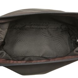 Prada Triangle Plate Pouch Black Nylon Women's PRADA