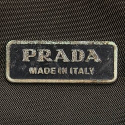 Prada Triangle Plate Pouch Black Nylon Women's PRADA