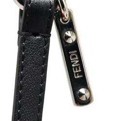 FENDI Monster Pompom Charm Bag Keychain Red Multicolor Fur Leather Women's