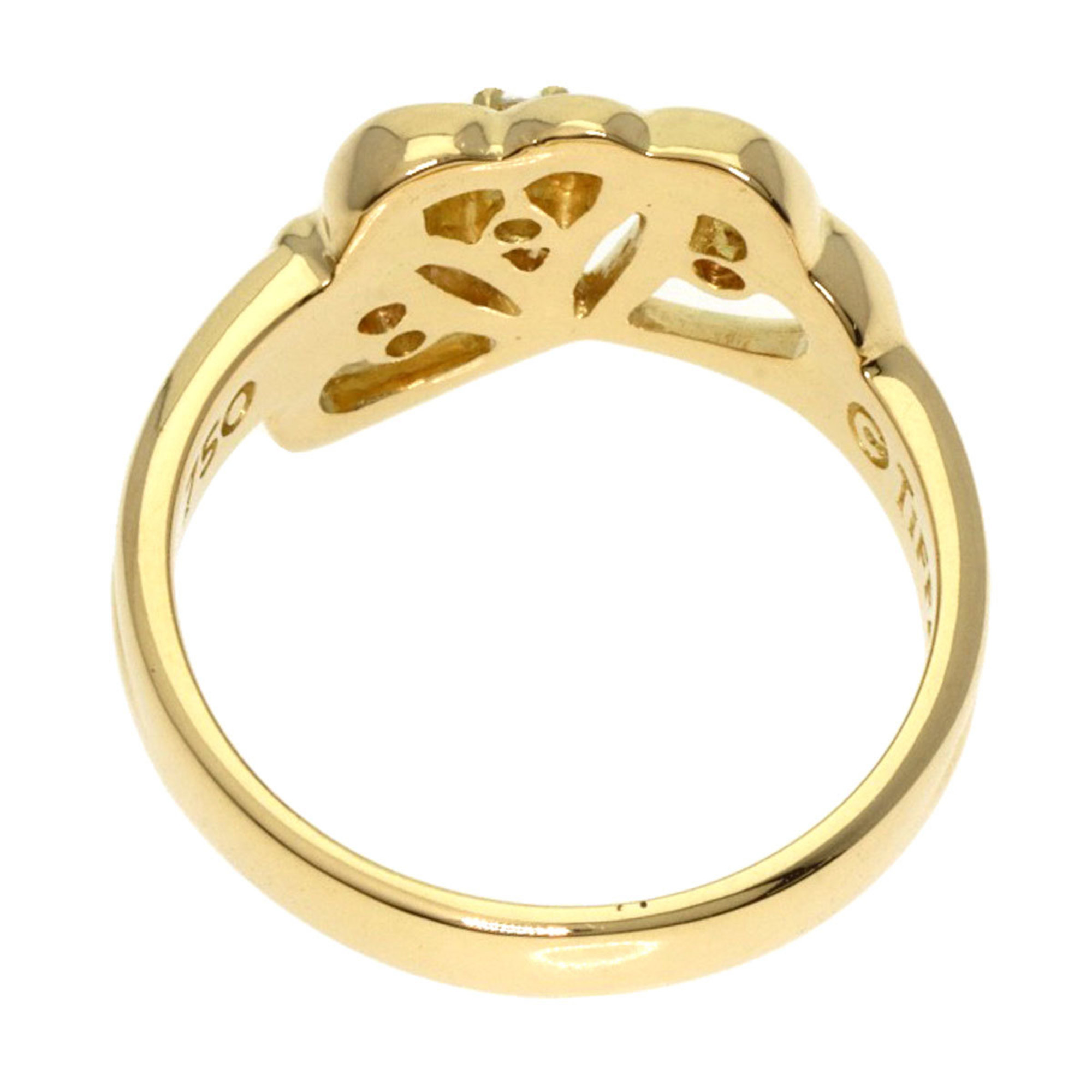 Tiffany Triple Heart 3P Diamond Ring, 18K Yellow Gold, Women's, TIFFANY&Co.