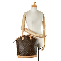 Louis Vuitton Monogram Lockit Vertical Handbag M40103 Brown PVC Leather Women's LOUIS VUITTON