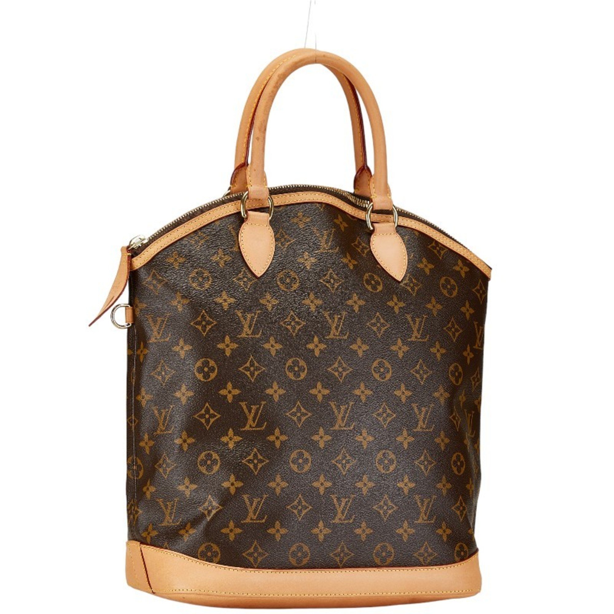 Louis Vuitton Monogram Lockit Vertical Handbag M40103 Brown PVC Leather Women's LOUIS VUITTON