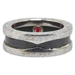 BVLGARI B.zero1 Save the Children 1 Band Ring #46 Silver Black SV925 Women's