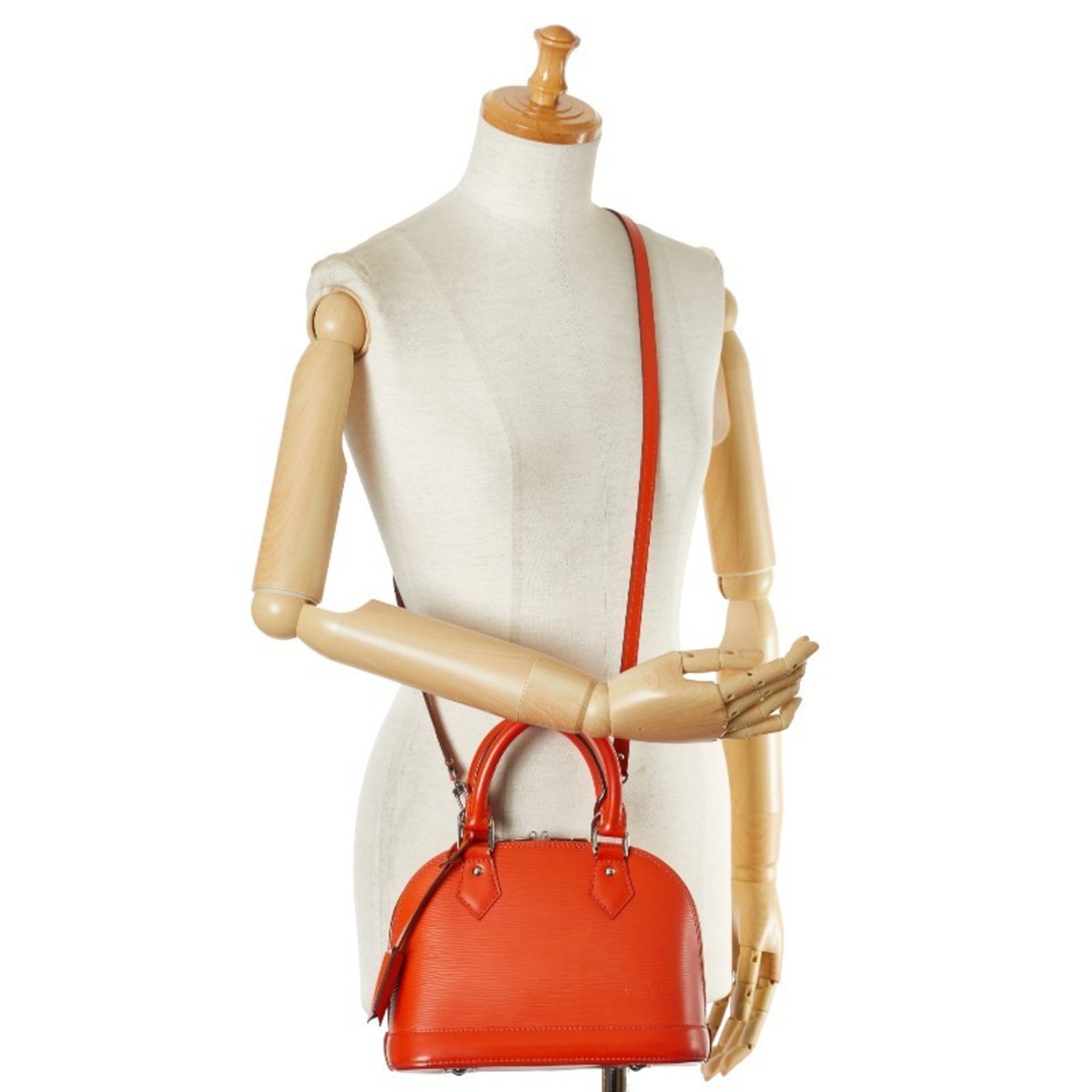 Louis Vuitton Epi Alma BB Handbag Shoulder Bag M41160 Coquelicot Leather Women's LOUIS VUITTON