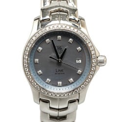 TAG Heuer Link 11P Diamond Watch WJF131F Quartz Blue Shell Dial Stainless Steel Ladies HEUER