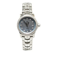 TAG Heuer Link 11P Diamond Watch WJF131F Quartz Blue Shell Dial Stainless Steel Ladies HEUER