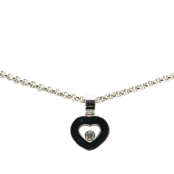 Chopard Happy Diamond 1P Heart Motif Necklace K18WG White Gold Women's