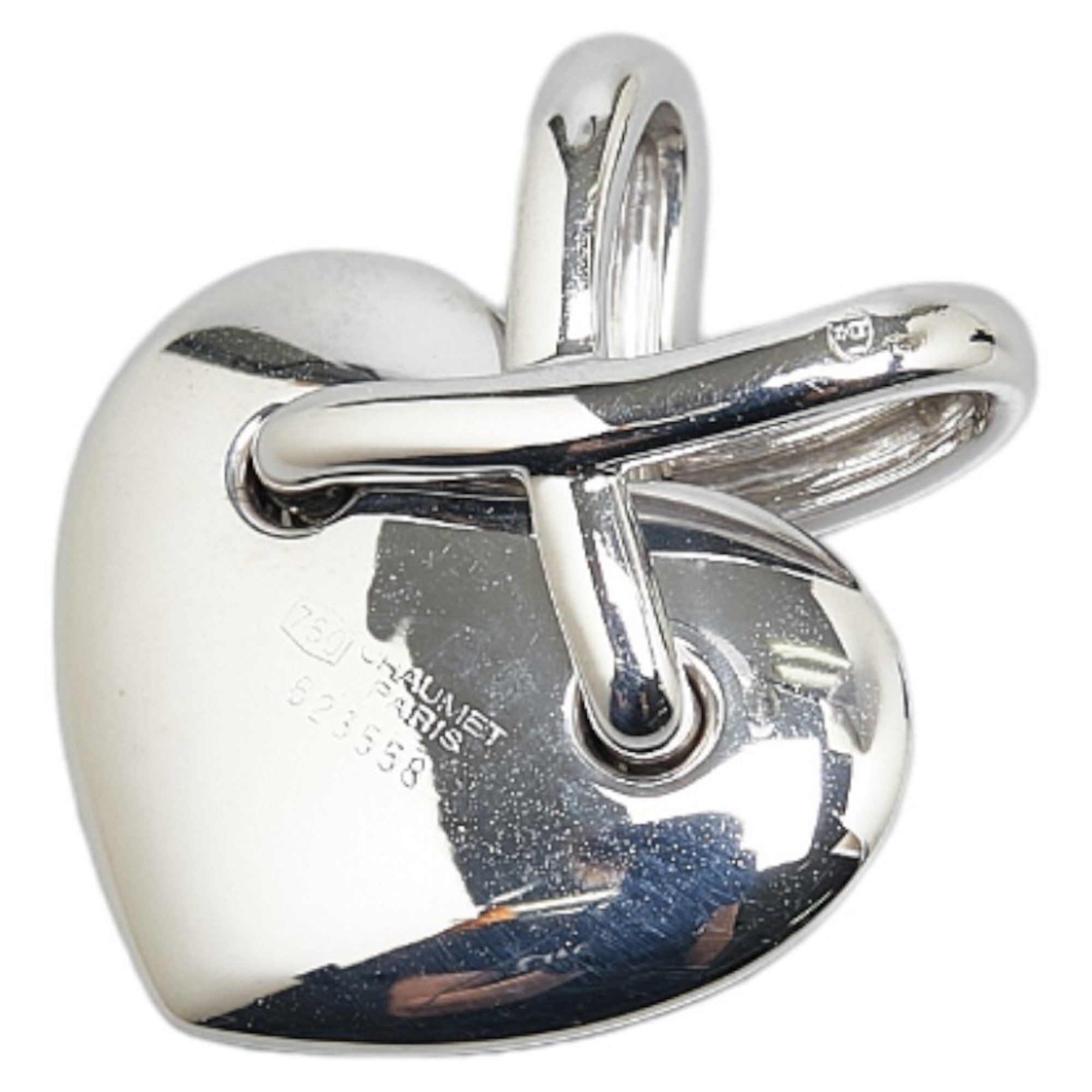 Chaumet Heart Motif Pendant Top K18WG White Gold Women's