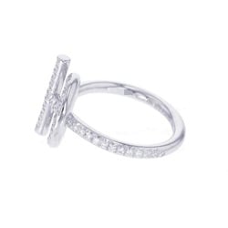 Hermes Ring Echappé Diamond 0.43ct K18WG White Gold Size 51 HERMES