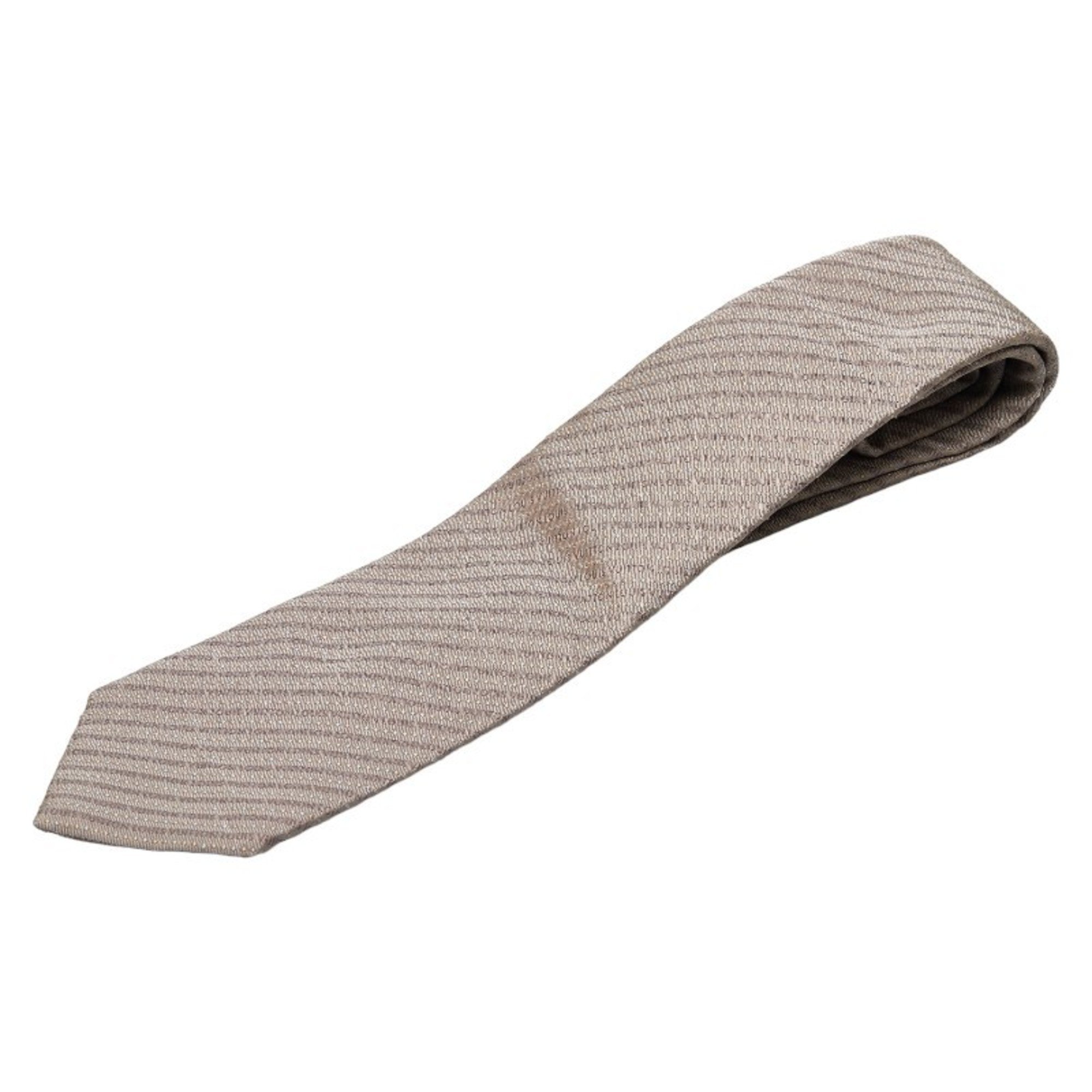 Louis Vuitton tie beige silk men's LOUIS VUITTON