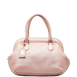 FENDI Selleria Handbag 8BN127 Pink Leather Women's