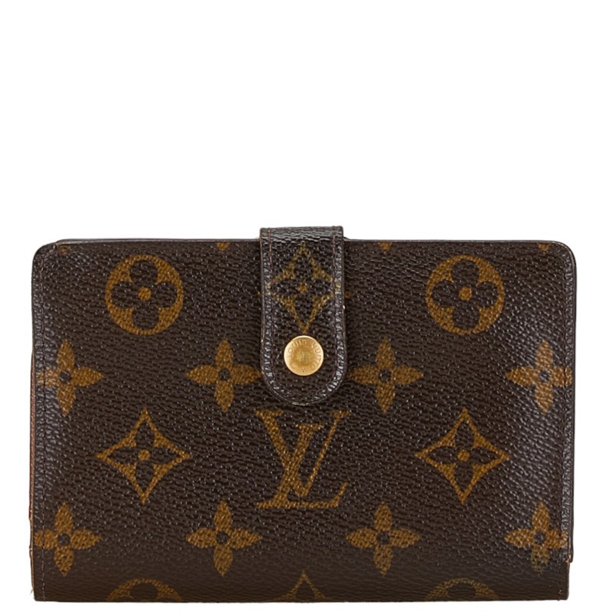 Louis Vuitton Monogram Viennese Bi-fold Wallet M61663 Brown PVC Leather Women's LOUIS VUITTON