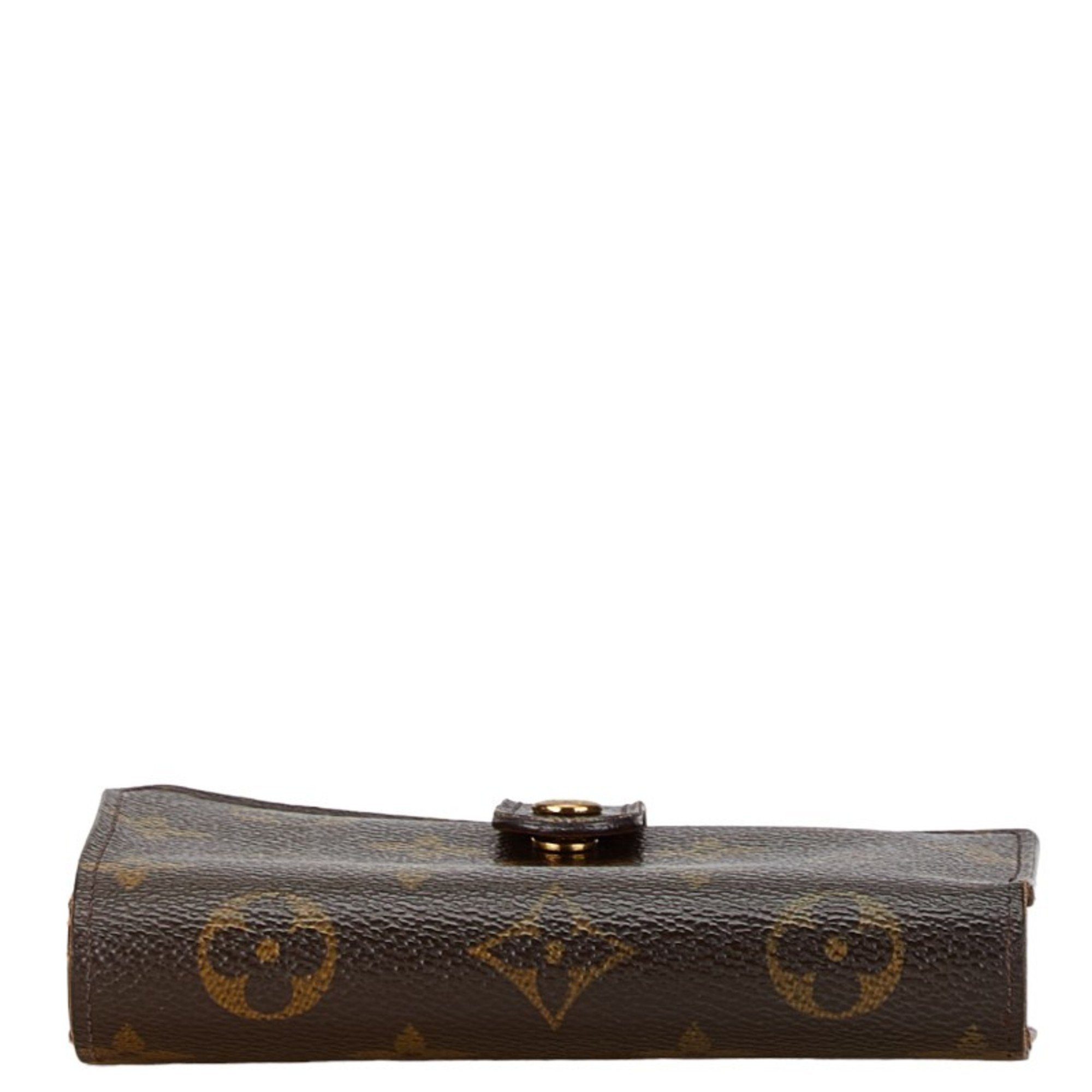 Louis Vuitton Monogram Viennese Bi-fold Wallet M61663 Brown PVC Leather Women's LOUIS VUITTON