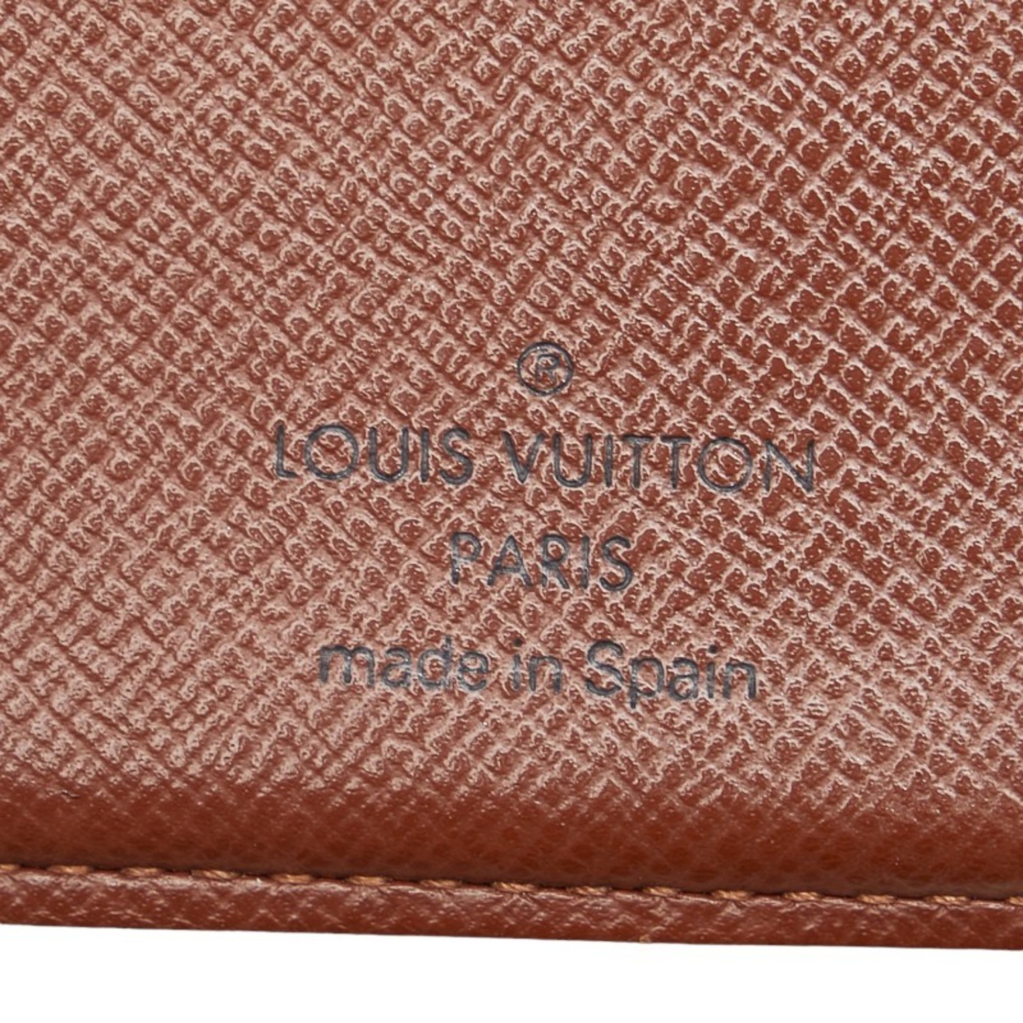 Louis Vuitton Monogram Viennese Bi-fold Wallet M61663 Brown PVC Leather Women's LOUIS VUITTON