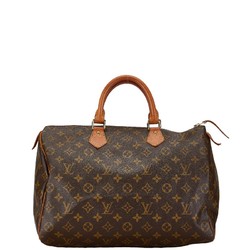 Louis Vuitton Monogram Speedy 35 Handbag Boston Bag M41524 Brown PVC Leather Women's LOUIS VUITTON