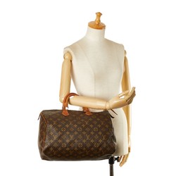 Louis Vuitton Monogram Speedy 35 Handbag Boston Bag M41524 Brown PVC Leather Women's LOUIS VUITTON