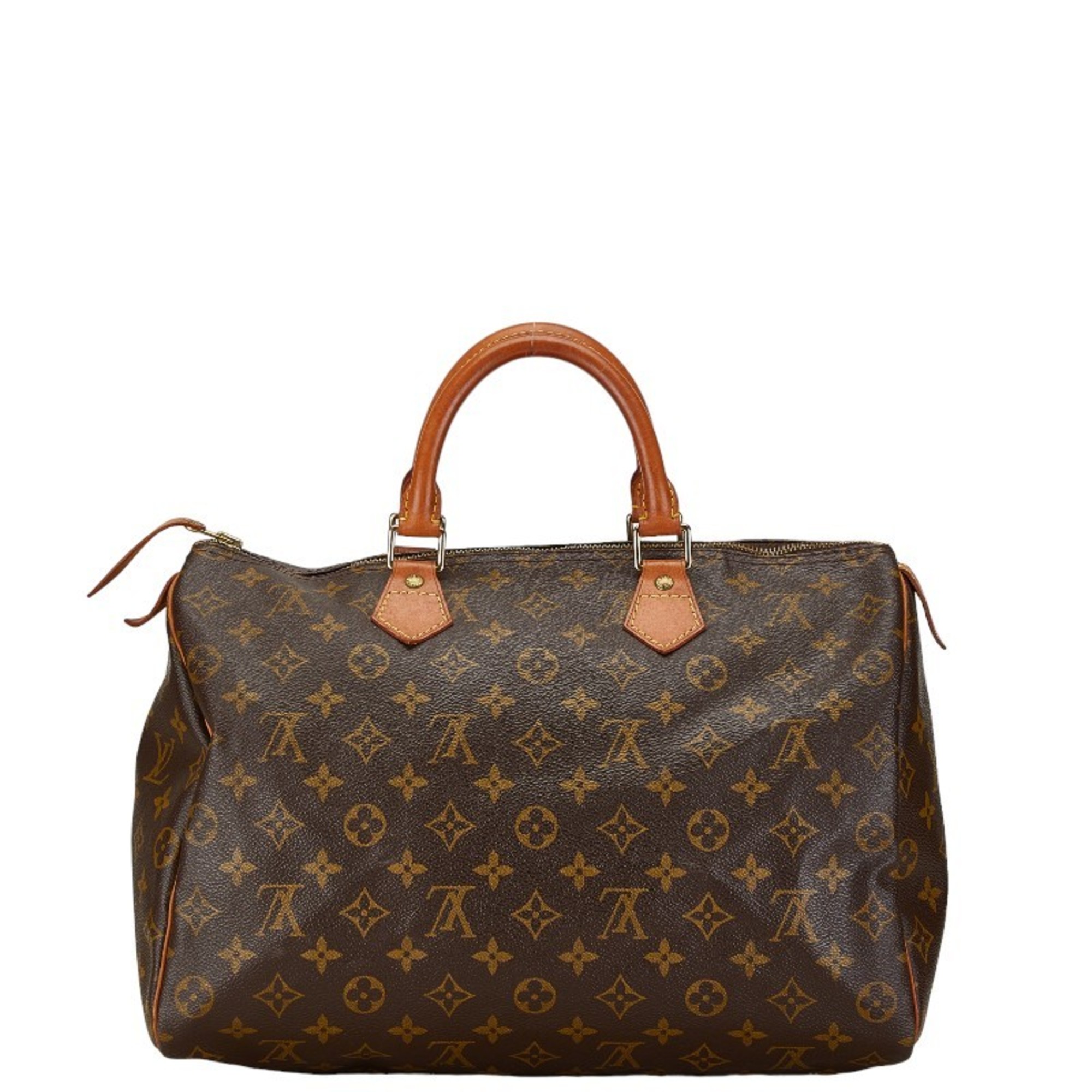 Louis Vuitton Monogram Speedy 35 Handbag Boston Bag M41524 Brown PVC Leather Women's LOUIS VUITTON