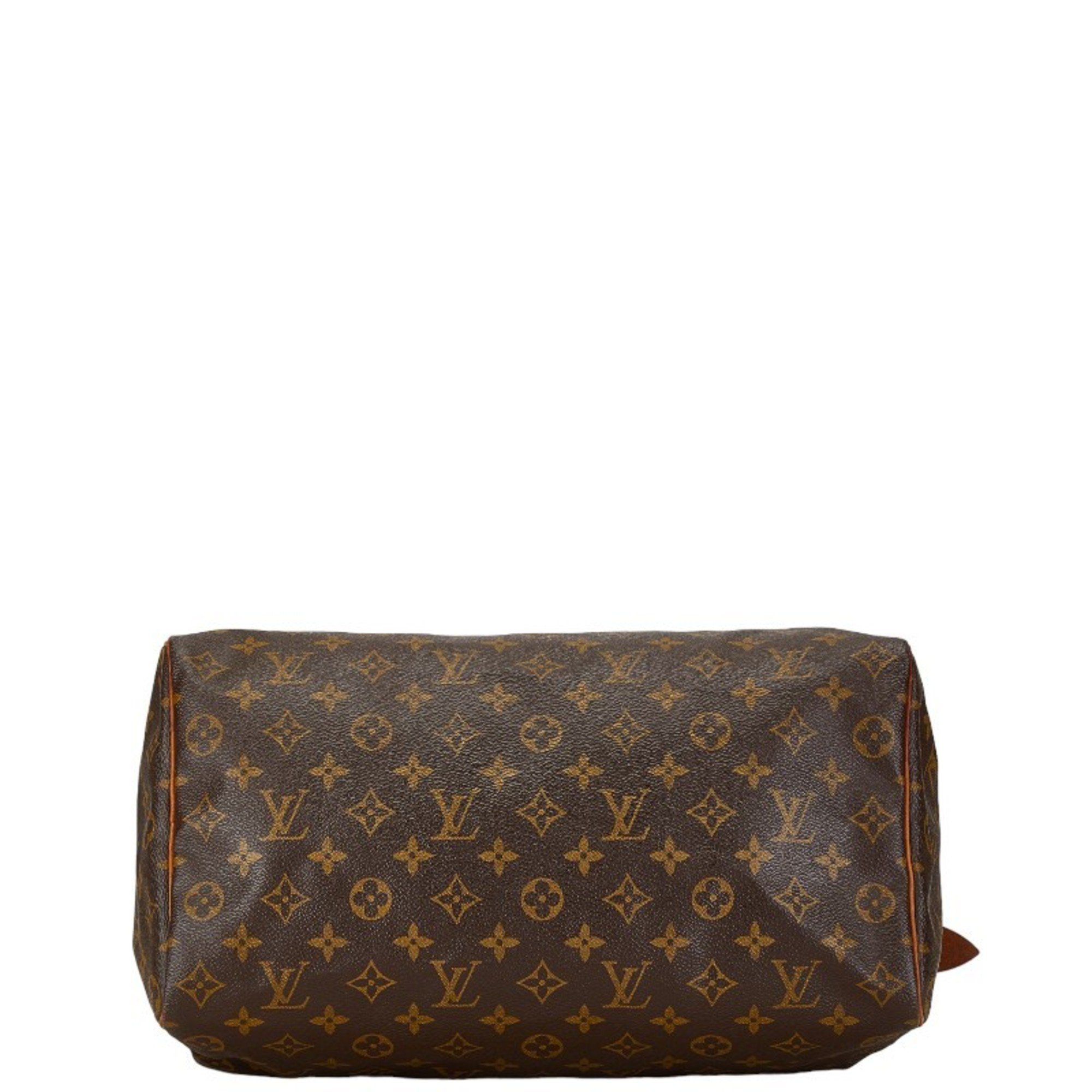 Louis Vuitton Monogram Speedy 35 Handbag Boston Bag M41524 Brown PVC Leather Women's LOUIS VUITTON