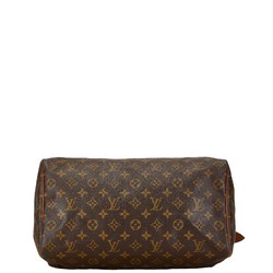 Louis Vuitton Monogram Speedy 35 Handbag Boston Bag M41524 Brown PVC Leather Women's LOUIS VUITTON