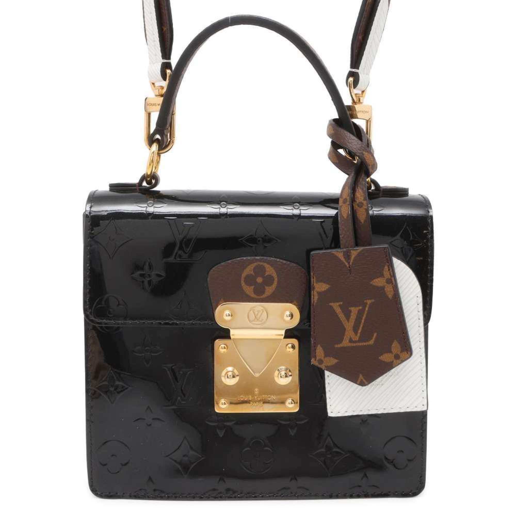 Louis Vuitton Handbag Monogram Vernis Spring Street PM M90375 LOUIS VUITTON 2way Shoulder Black