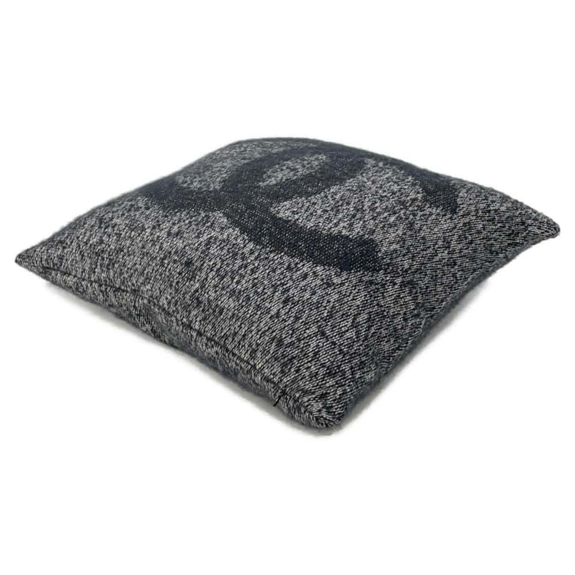 CHANEL Cushion Coco Mark Cashmere Silk Black