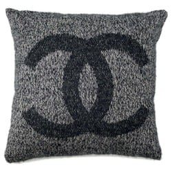 CHANEL Cushion Coco Mark Cashmere Silk Black