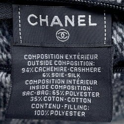 CHANEL Cushion Coco Mark Cashmere Silk Black