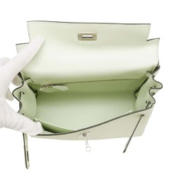 Hermes handbag Kelly 25, in-stitched, Vert Fizz, Swift, U-stamped, 2-way shoulder bag