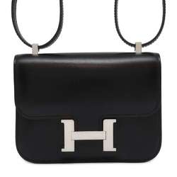 Hermes shoulder bag Micro Constance Black Box calf □M stamp