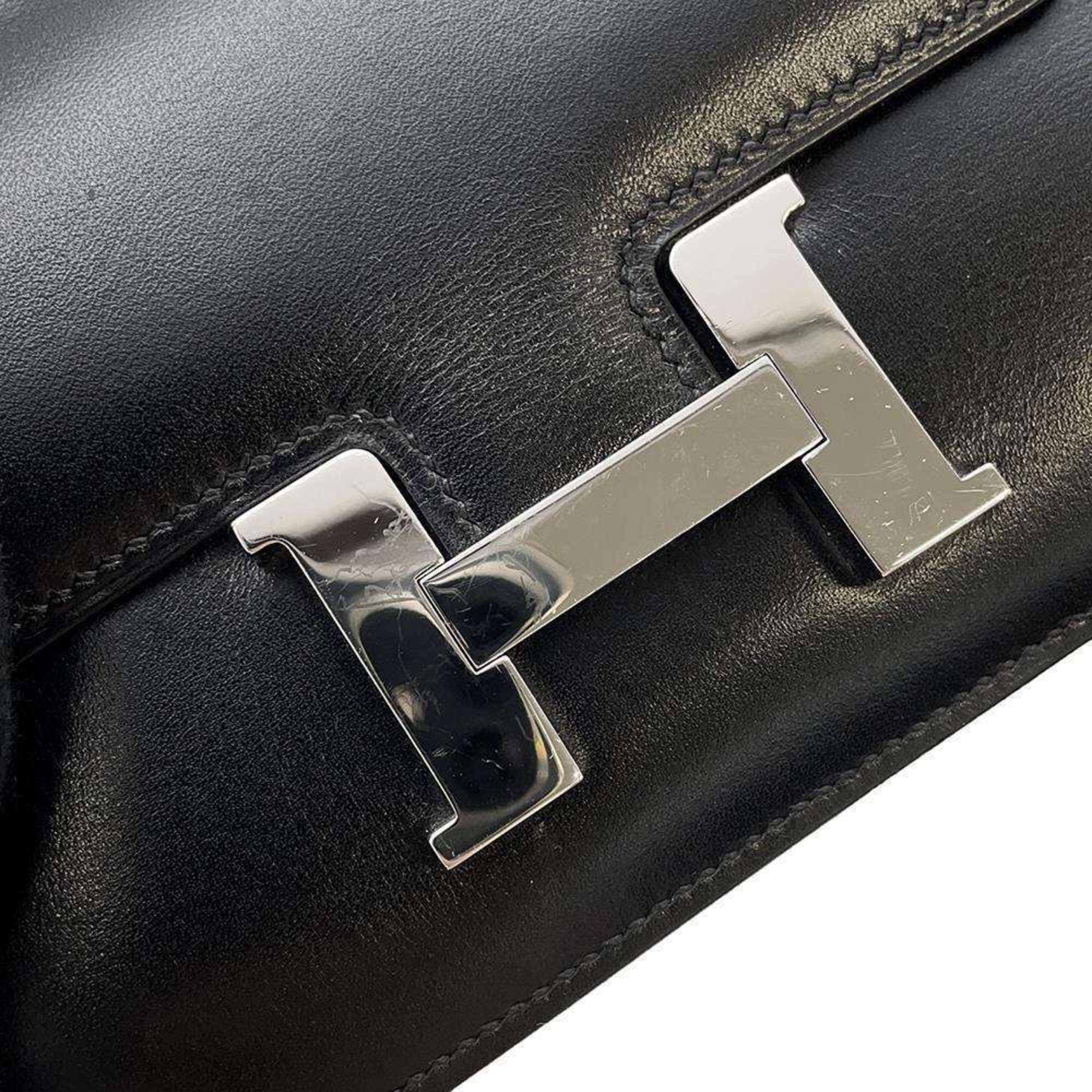 Hermes shoulder bag Micro Constance Black Box calf □M stamp