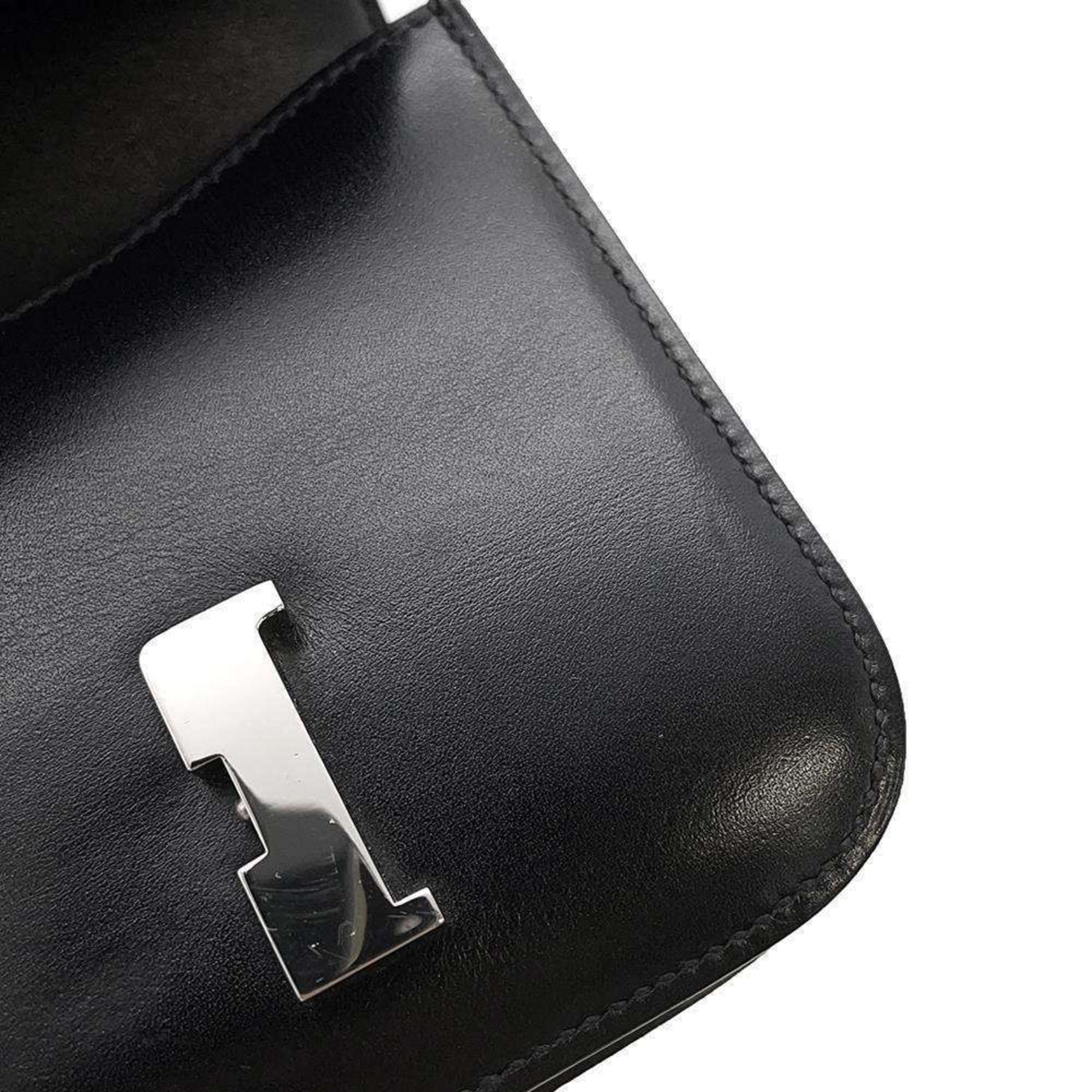 Hermes shoulder bag Micro Constance Black Box calf □M stamp