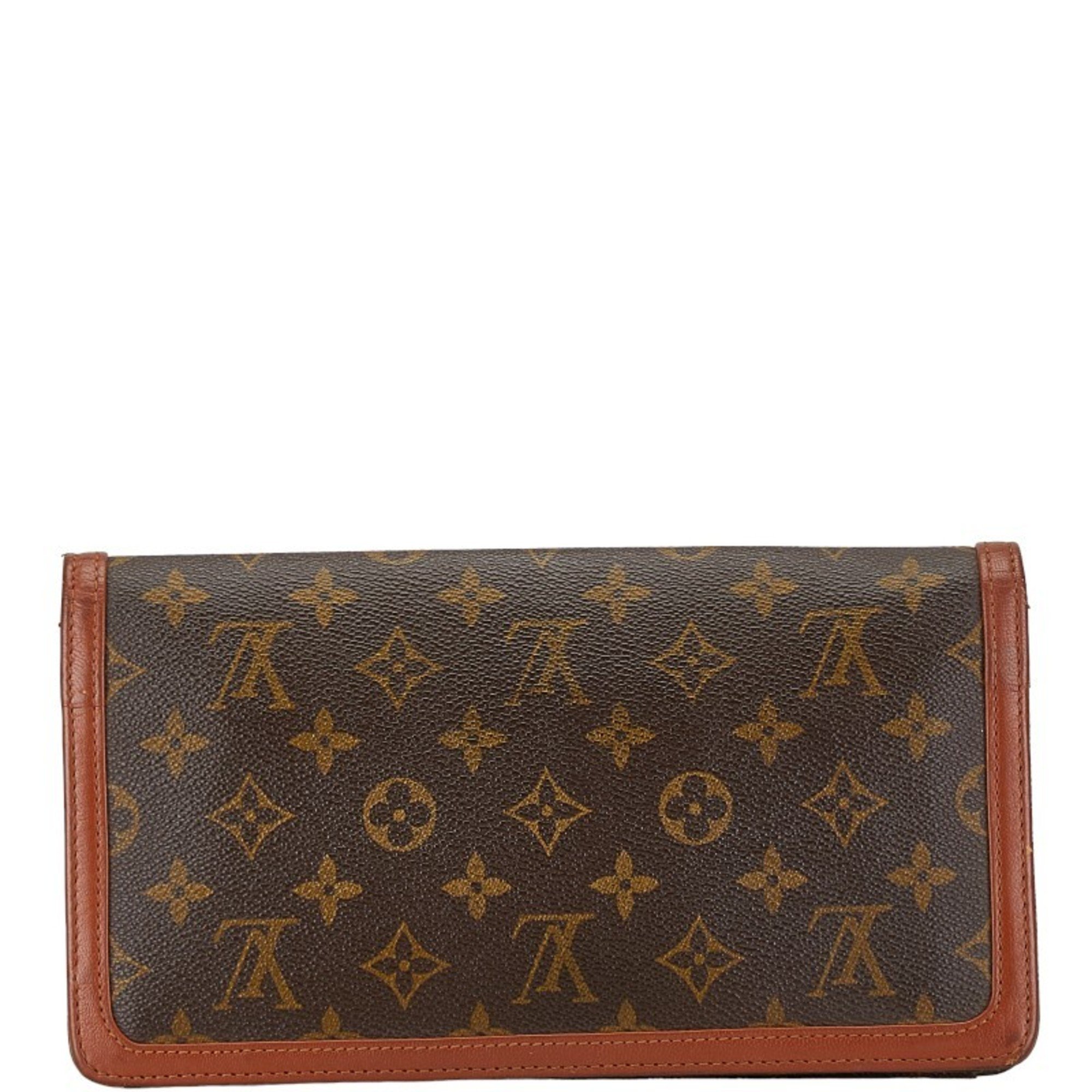 Louis Vuitton Monogram Pochette Dame PM Clutch Bag Second M51812 Brown PVC Leather Women's LOUIS VUITTON