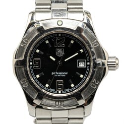 TAG Heuer Professional 200 Watch WN1110 Quartz Black Dial Stainless Steel Ladies HEUER