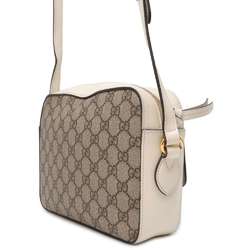 Gucci Shoulder Bag Horsebit 1955 GG Supreme Small 645454 GUCCI White