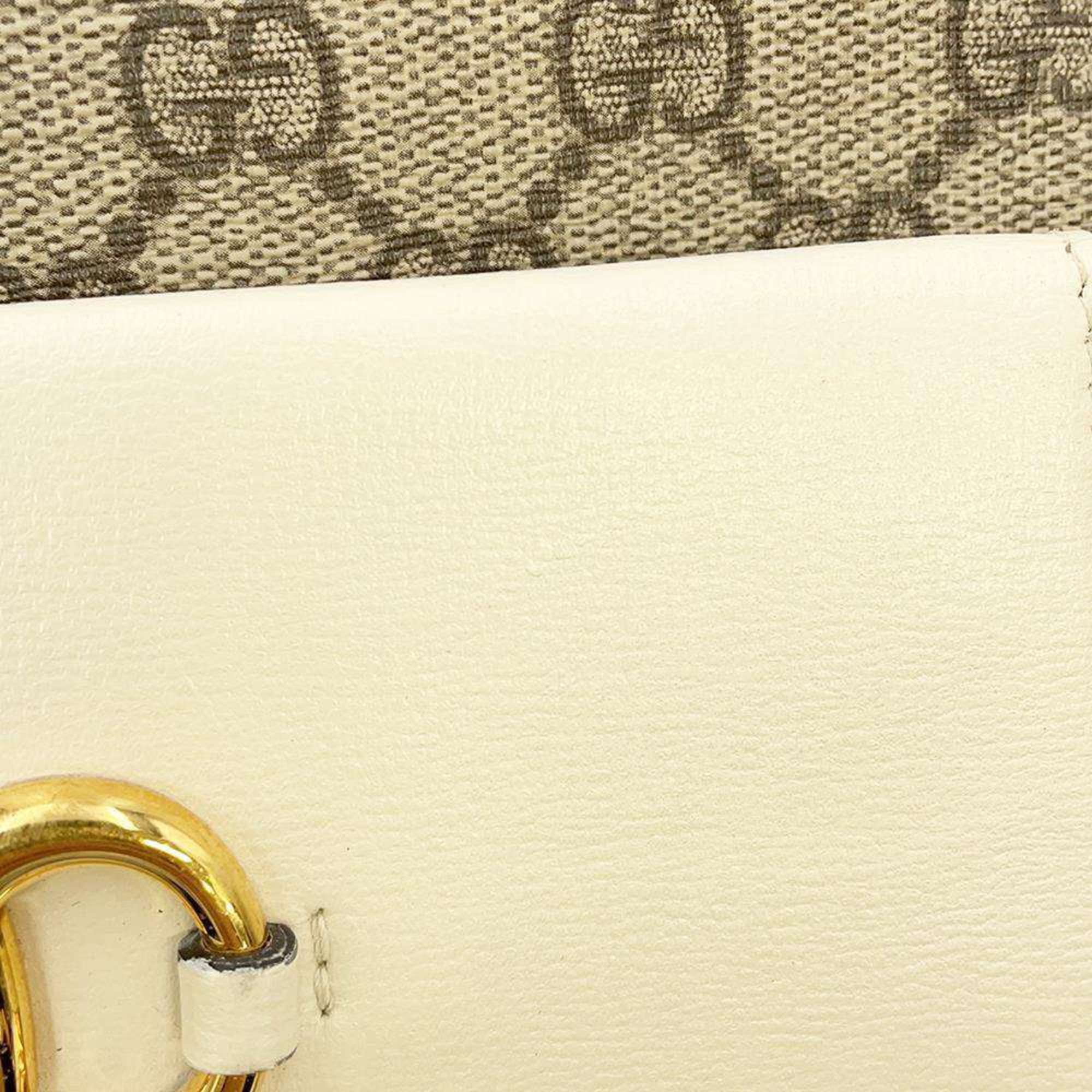 Gucci Shoulder Bag Horsebit 1955 GG Supreme Small 645454 GUCCI White