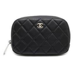 Chanel Pouch Coco Mark Matelasse A80909 CHANEL Black