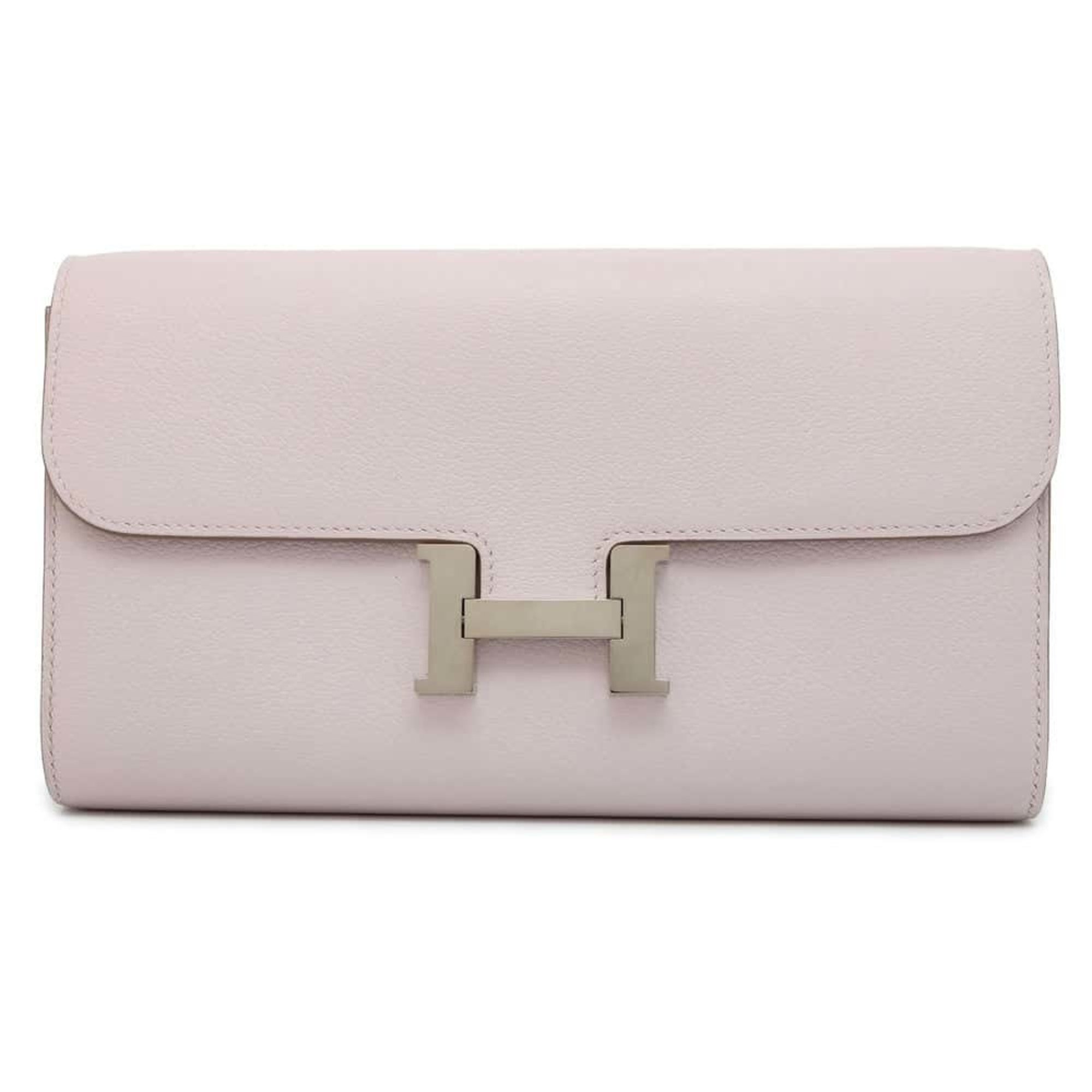 Hermes Long Wallet Constance To Go Mauve Pale Evercolor B Stamp