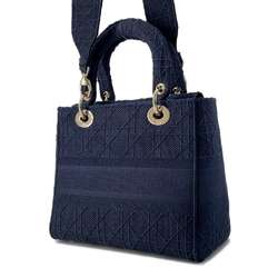 Christian Dior Handbag Lady D-Lite Canvas 2-way Shoulder Bag