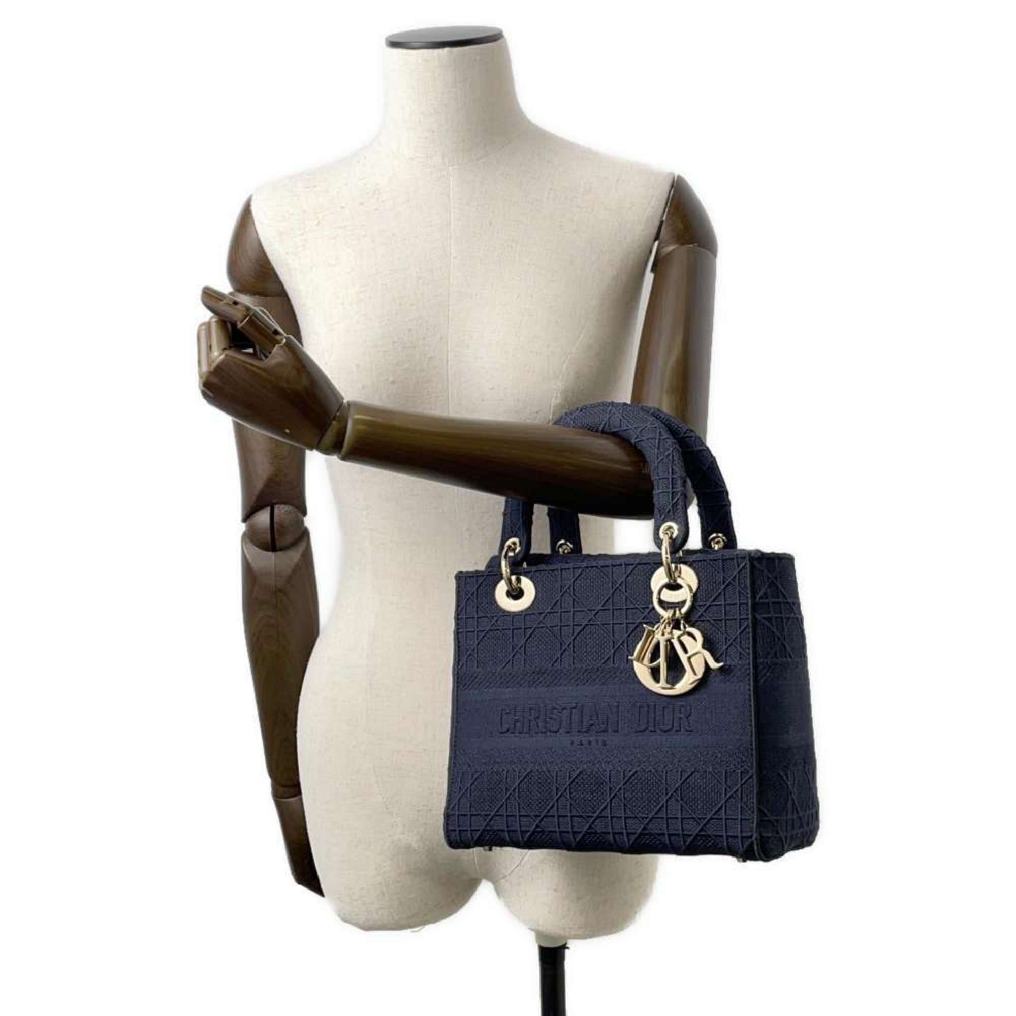 Christian Dior Handbag Lady D-Lite Canvas 2-way Shoulder Bag