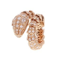 BVLGARI Ring Serpenti Diamond K18PG Pink Gold Size M and L