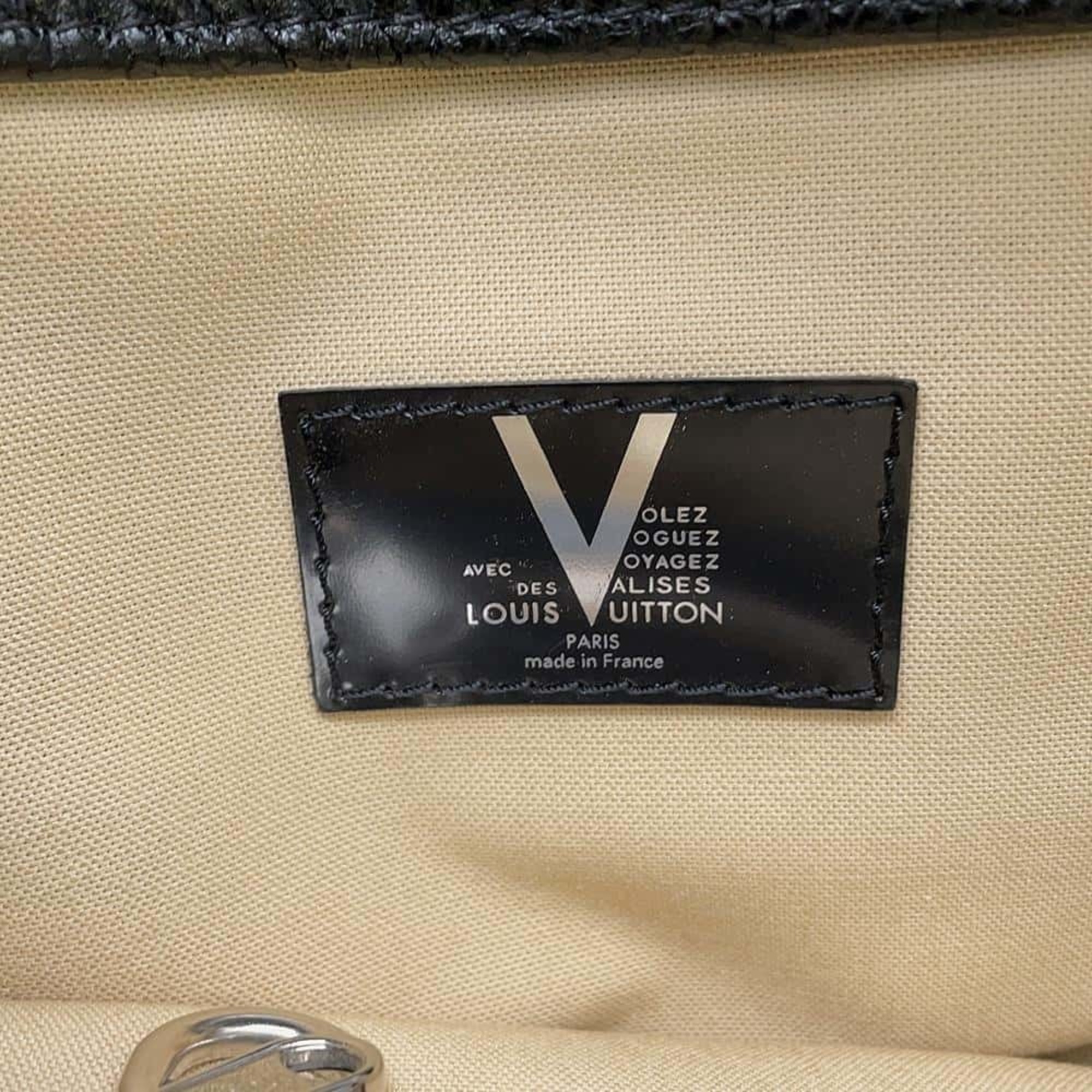 Louis Vuitton Tote Bag Cabas Veil Wool Leather M95241 LOUIS VUITTON Black