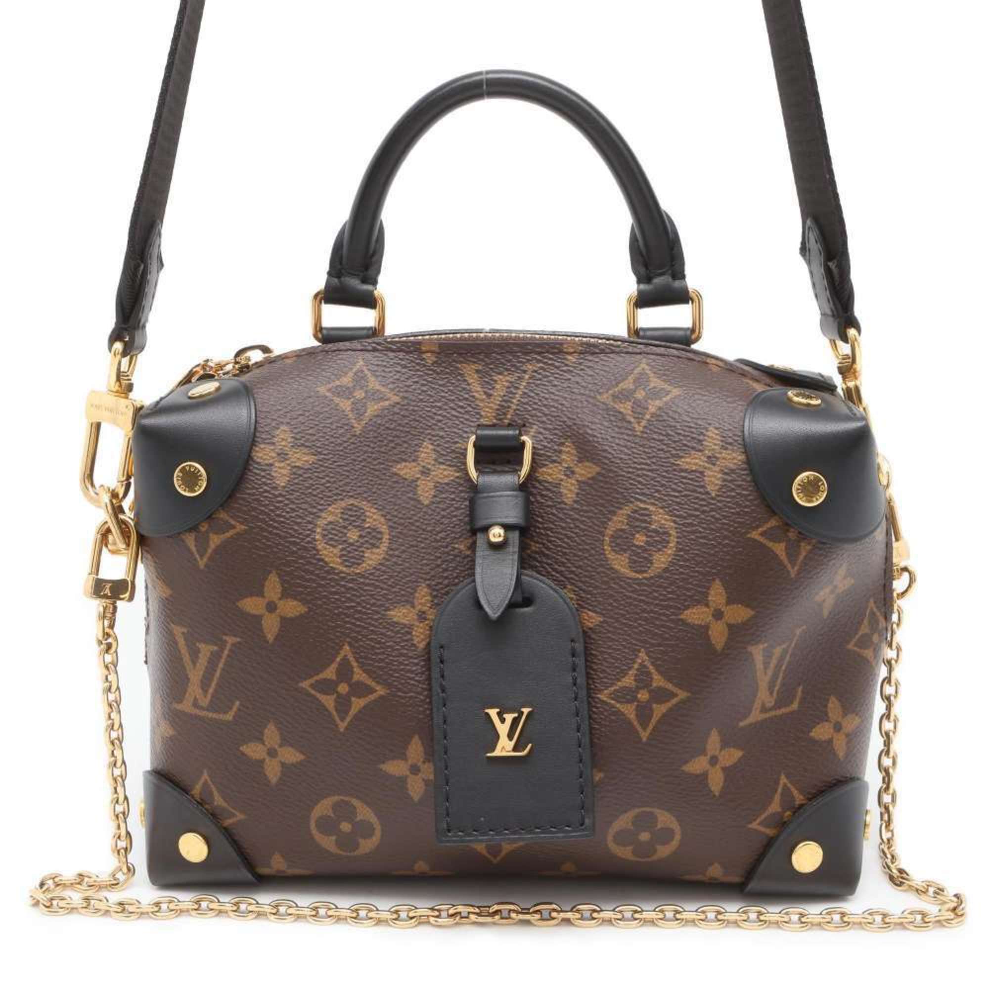 Louis Vuitton Handbag Monogram Petite Malle Souple M45571 LOUIS VUITTON 2way Shoulder Bag Black