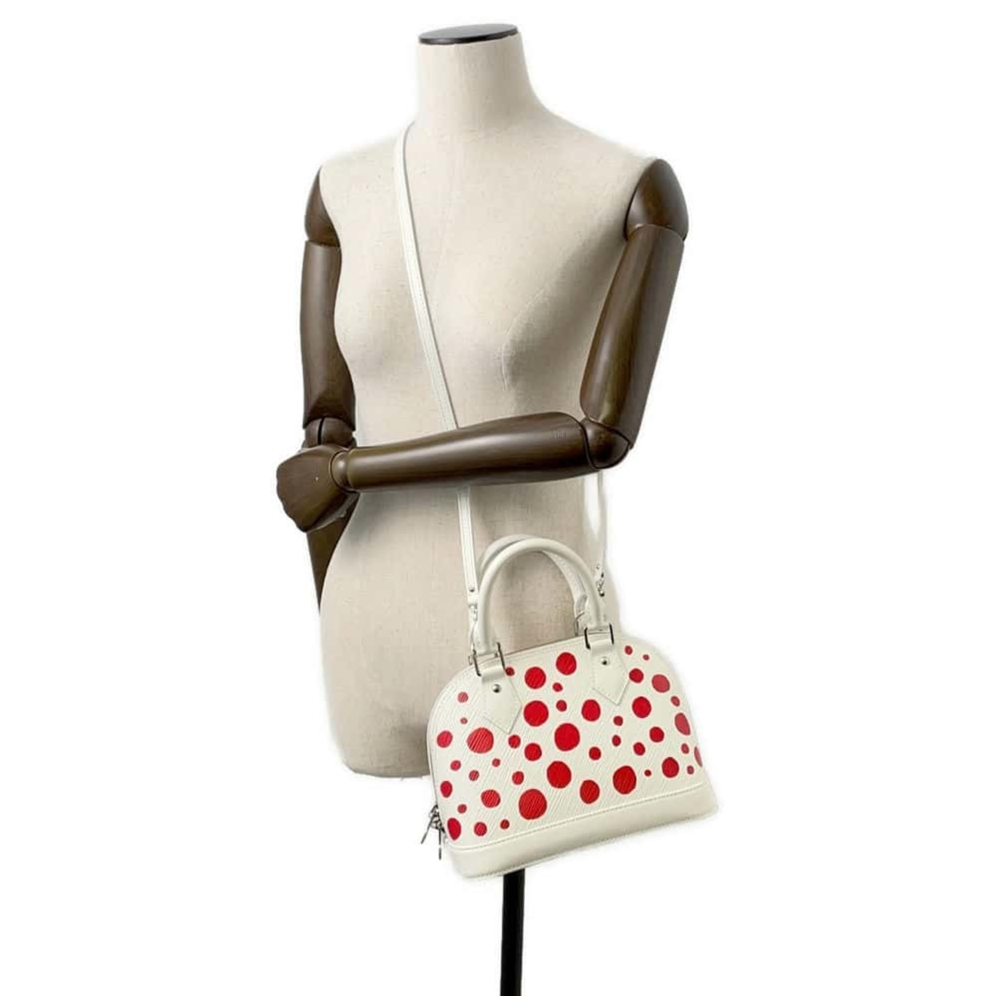 Louis Vuitton Handbag Epi Infinity Dot Alma BB LVxYK M21712 2way Shoulder White Yayoi Kusama