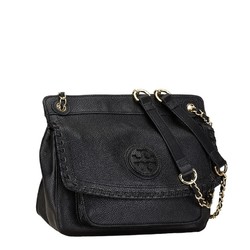 Tory Burch Chain Handbag Shoulder Bag Black Leather Women's