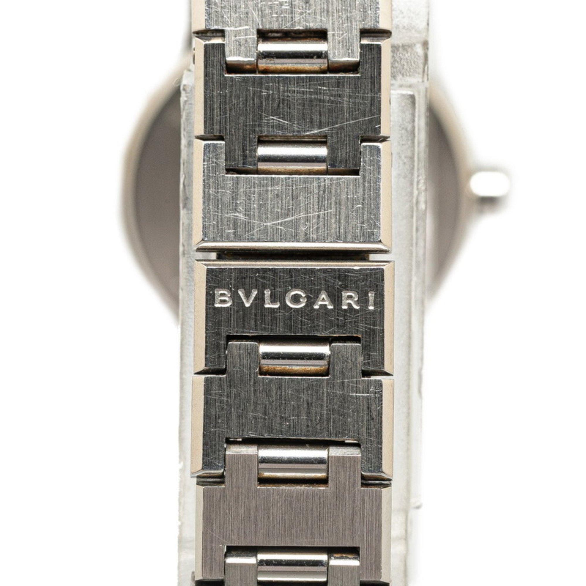 BVLGARI Watch BB23SS Quartz Black Dial Stainless Steel Women's