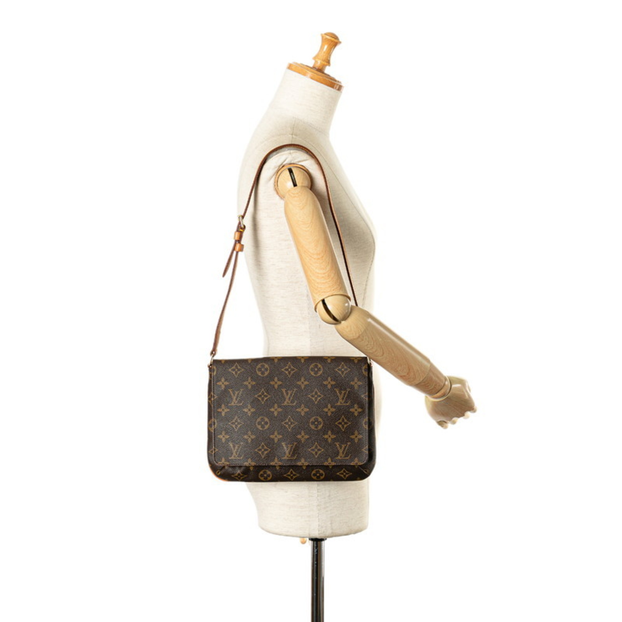 Louis Vuitton Monogram Musette Tango Short Shoulder Bag M51257 Brown PVC Leather Women's LOUIS VUITTON