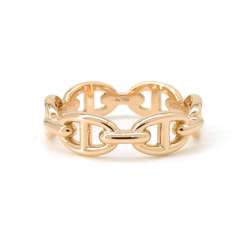 Hermes Ring Chaine d'Ancre Anchaene PM K18PG Pink Gold Size 53 HERMES