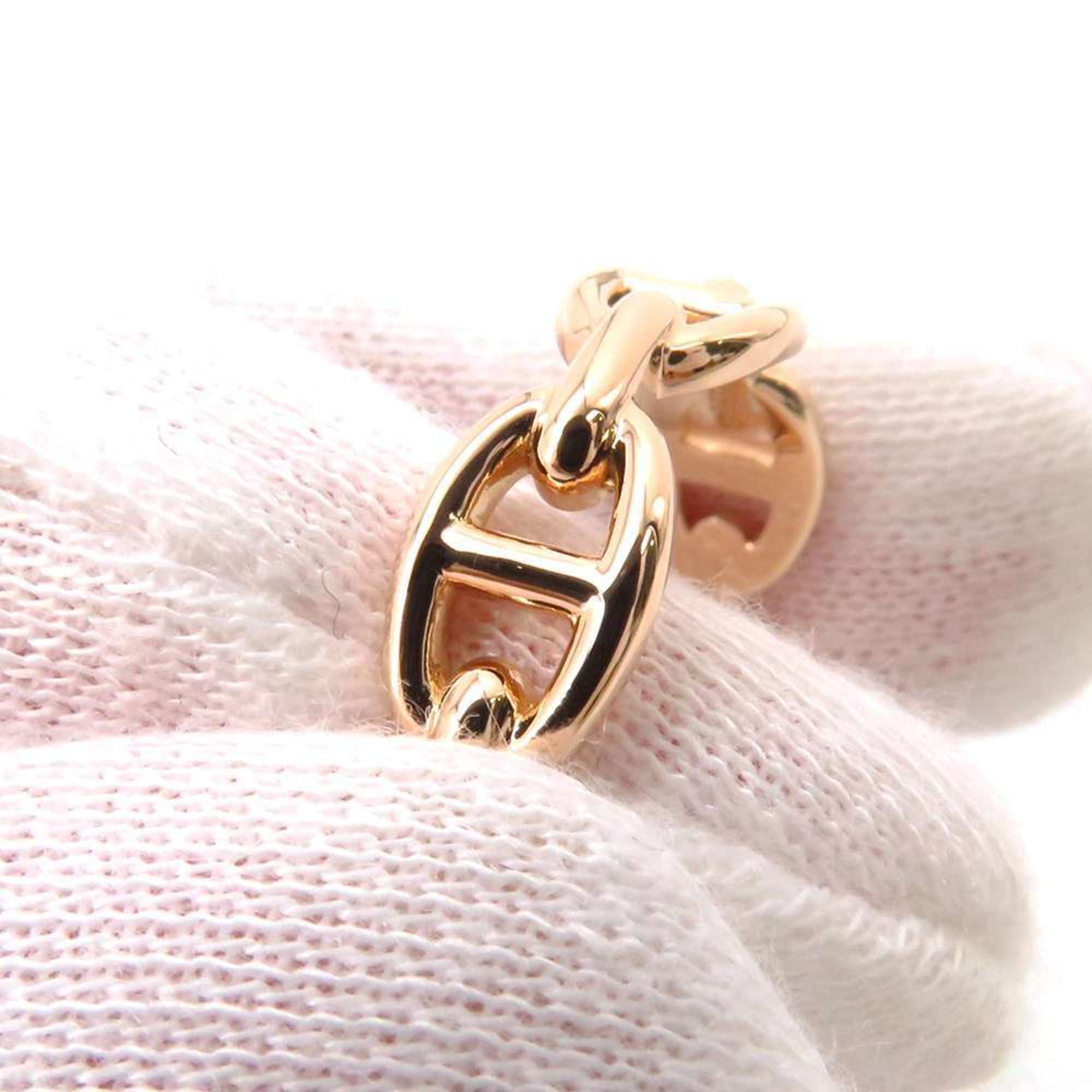 Hermes Ring Chaine d'Ancre Anchaene PM K18PG Pink Gold Size 53 HERMES