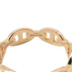 Hermes Ring Chaine d'Ancre Anchaene PM K18PG Pink Gold Size 53 HERMES