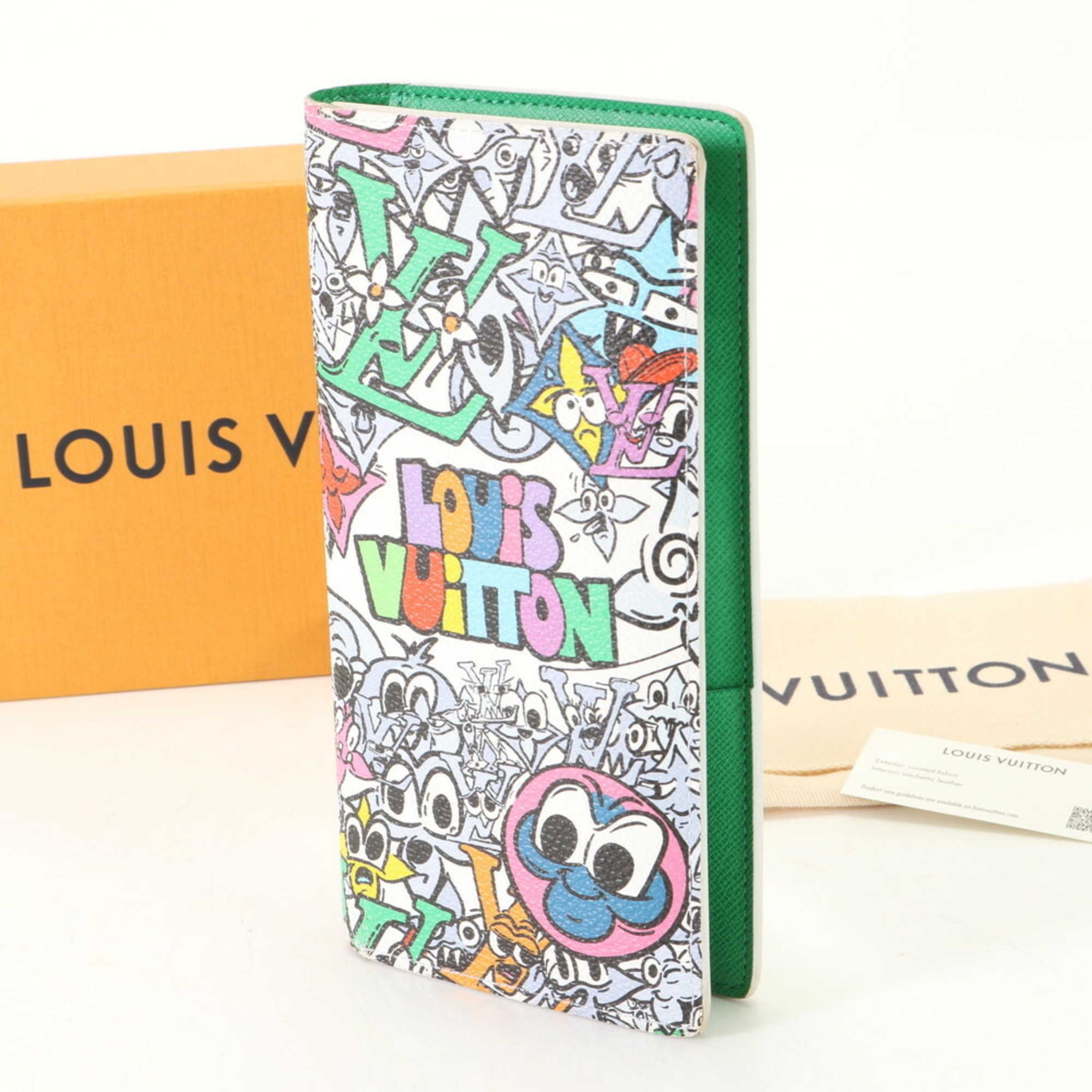 Louis Vuitton 2023SS Monogram Comic Portefeuille Brazza NM M82011 Leather Long Wallet Men's EEM 0731-E12